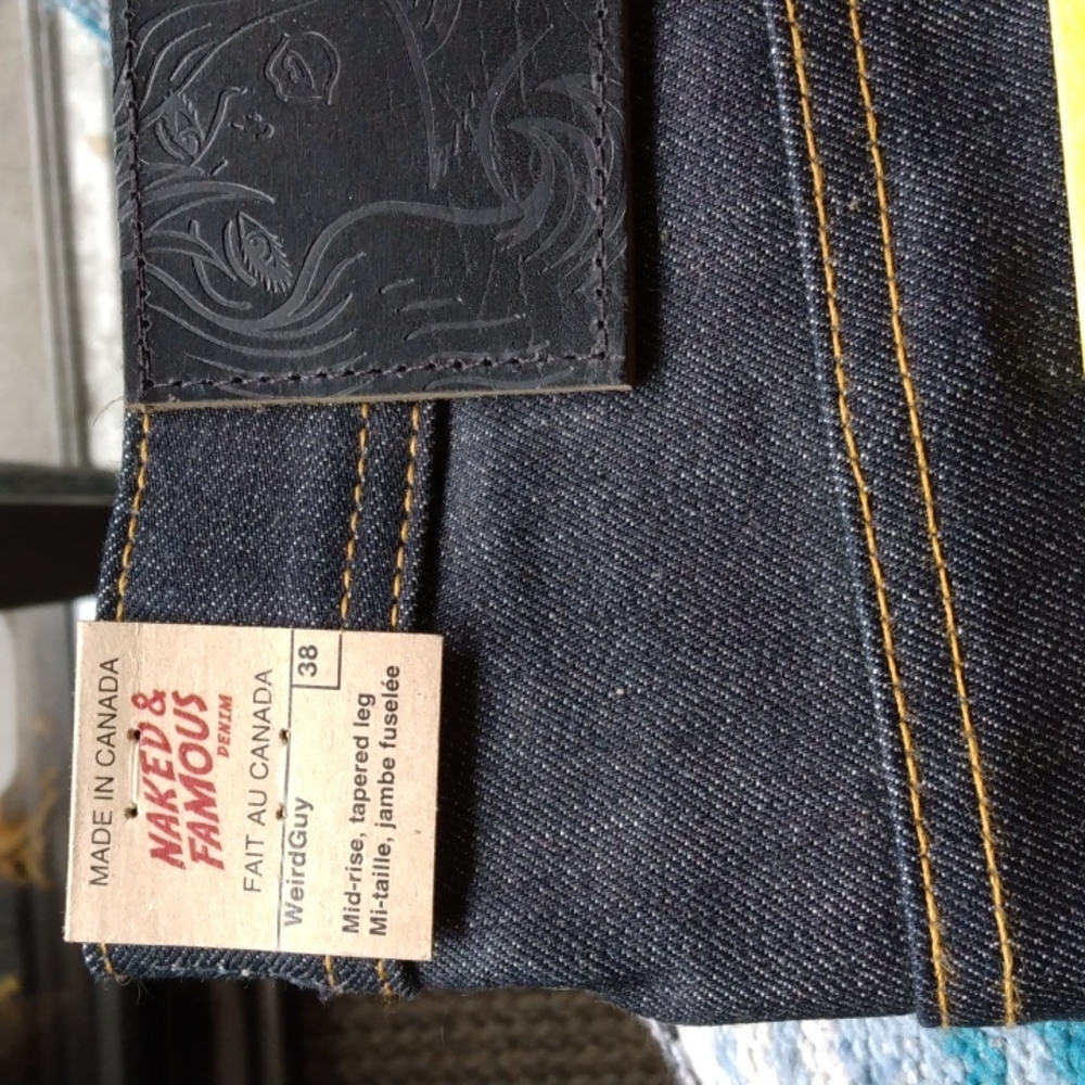 14oz.,JAPANESE DENIM,,38.w.mid rise tapered leg.